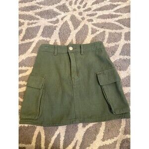 Princess Polly Iconic Cargo Mini Skirt Khaki in Green